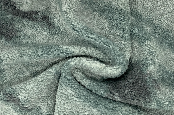 Jacquard 	La pelliccia del poliestere del controllo del tessuto di Sherpa del Faux ha modellato 460gsm