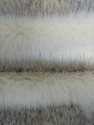 Tessuto di pelliccia da capelli lunghi colorato in bianco e nero a punta di 150 cm o regolabile