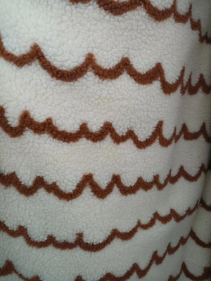 Jacquard 100% poliestere tessuto Sherpa 150cm regolabile 340GSM