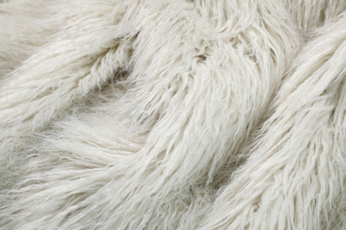 Pelliccia mongola del mestiere del jacquard bianco stampata per i mestieri