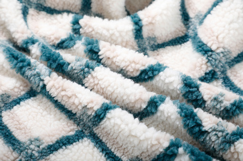 Tessuto 500m, tessuto di Sherpa del Faux del modello di Sherpa del poliestere del jacquard
