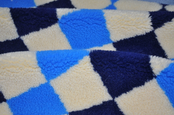 Faux 100% del tessuto di Sherpa del poliestere del jacquard 150cm 535gsm regolabile