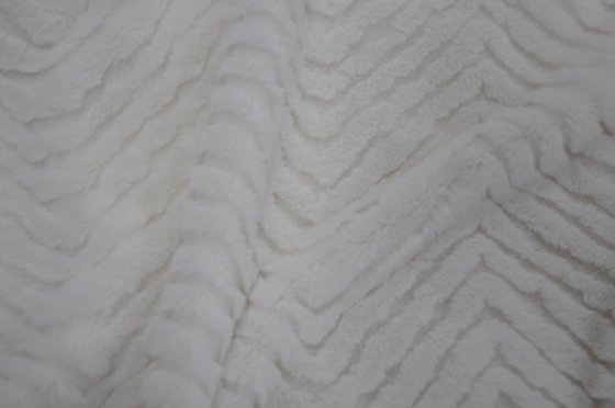 Poliestere 100% del tessuto della pelliccia del coniglio del Faux 150cm CW o regolabile