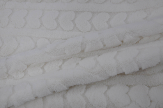 Poliestere 100% del tessuto della pelliccia del coniglio del Faux 150cm CW o regolabile