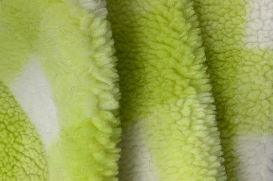 Poliestere solido del tessuto di Sherpa del Faux, pelle scamosciata Sherpa 360gsm del Faux di 150cm