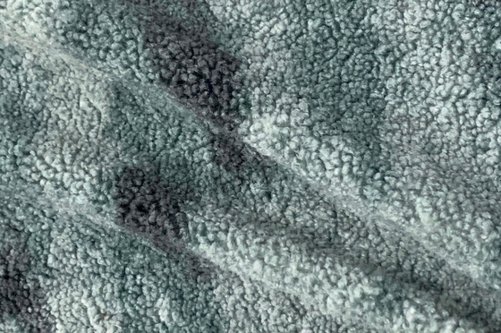 Jacquard 	La pelliccia del poliestere del controllo del tessuto di Sherpa del Faux ha modellato 460gsm
