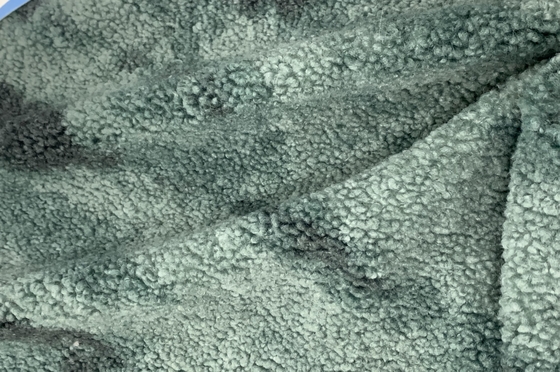Jacquard 	La pelliccia del poliestere del controllo del tessuto di Sherpa del Faux ha modellato 460gsm