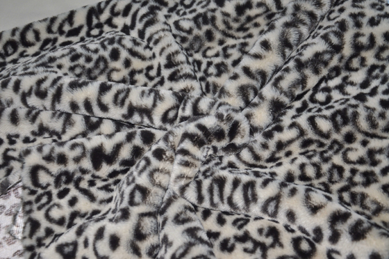 Tessuto lussuoso 100% del poliestere della stampa del leopardo per modo unico