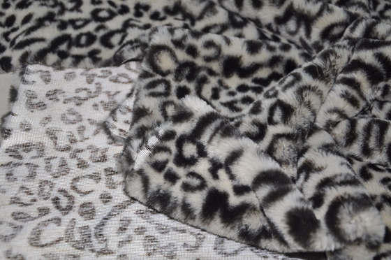 Tessuto lussuoso 100% del poliestere della stampa del leopardo per modo unico