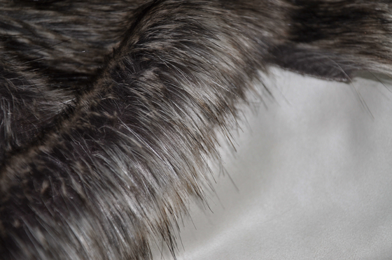 Visone lungo del Faux del jacquard del tessuto della pelliccia dei capelli di 180cm - 150