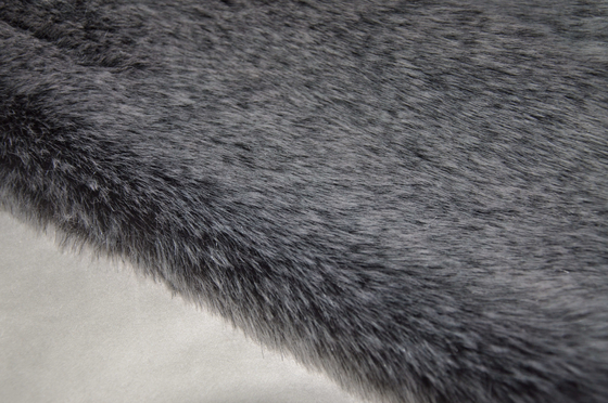 Tessuto nero della pelliccia di Fox di 150cm dai capelli lunghi acrilici dell'iarda