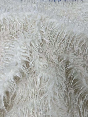 Fabbricazione a base di pellicce finta di colore bianco mongolo 750GSM