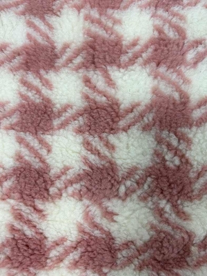Jacquard 100% poliestere tessuto Sherpa Fux 150cm regolabile 400GSM