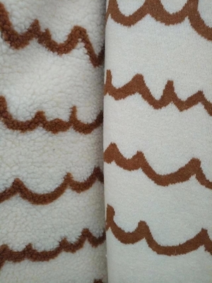 Jacquard 100% poliestere tessuto Sherpa 150cm regolabile 340GSM